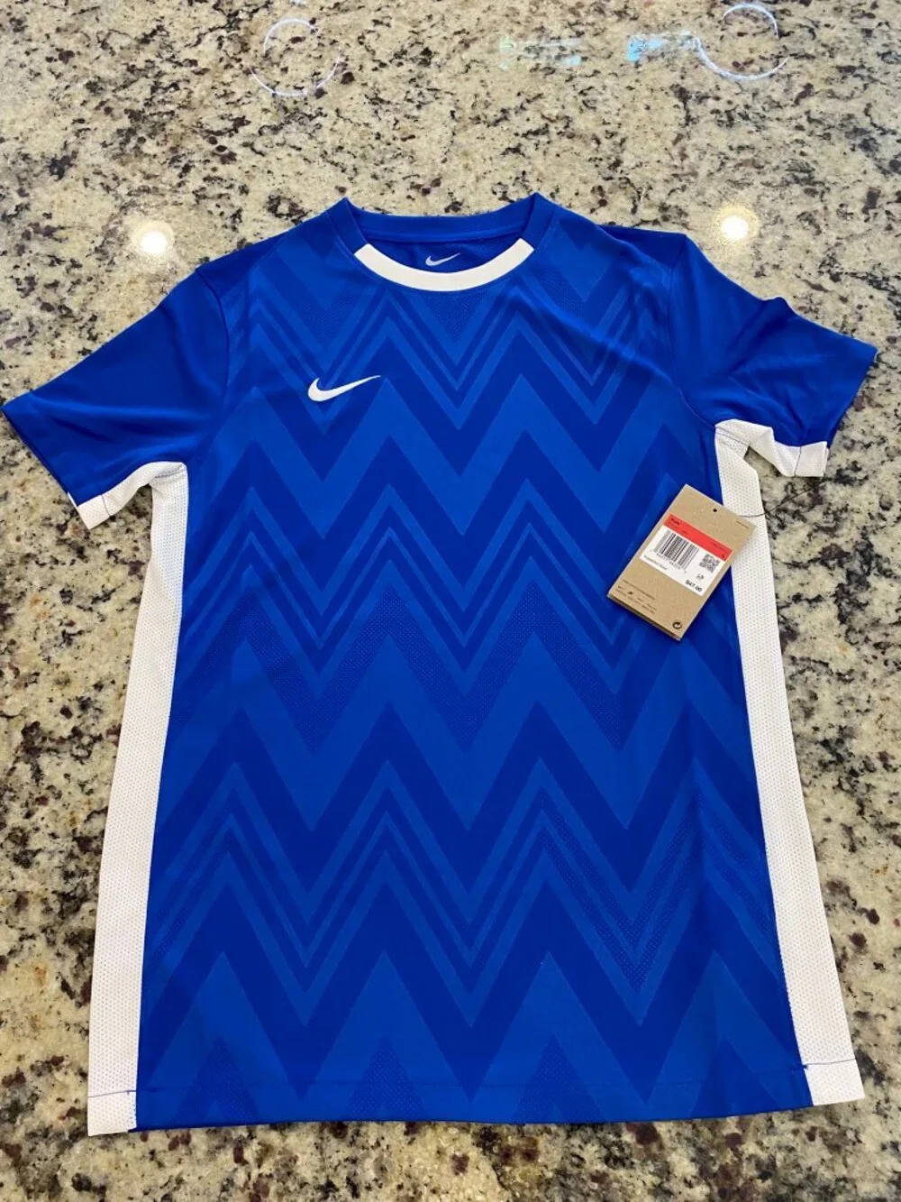 NIKE Kids Boys Challenge V Soccer Jersey - NWT - Large L Royal Blue White Shirt